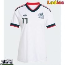 Mexico Orbelin Pineda #17 Replica Away Shirt Ladies World Cup 2026 Short Sleeve